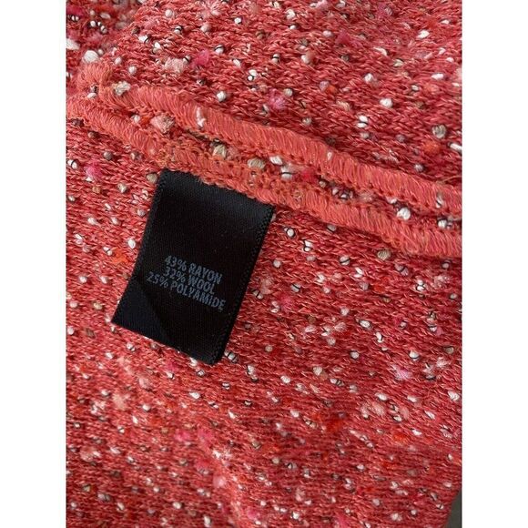 St. John Suit Dress Set Size 8 Wool Blend Tweed Pink Coral White St Classic - Picture 8 of 15